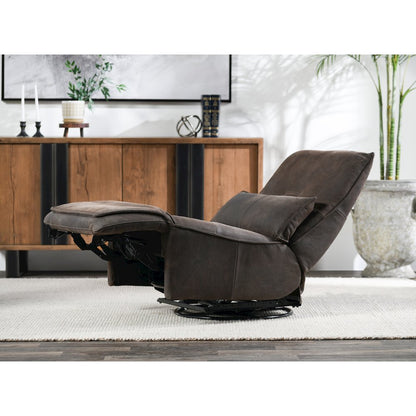 Paige Swivel Power Recliner Rustic Brown