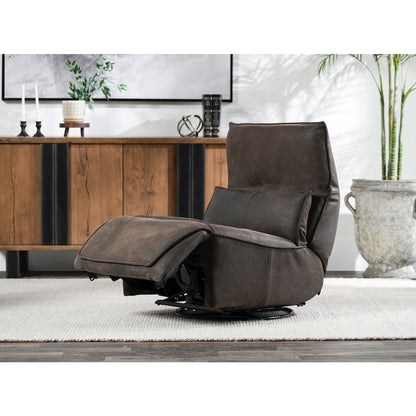 Paige Swivel Power Recliner Rustic Brown