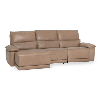Branford Leather Power Recliner Sectional Sofa