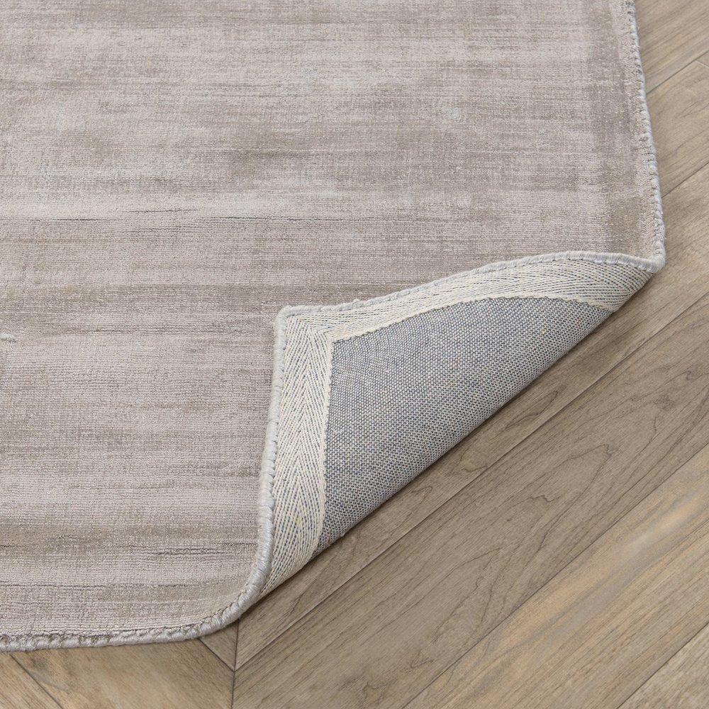 Cameron Hand-woven Distressed Viscose Area Rug  Dove Gray 5X8