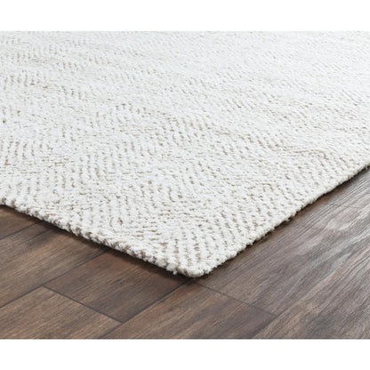 Chevron Hand-woven Jute Area Rug by Kosas Home Ivory/Natural