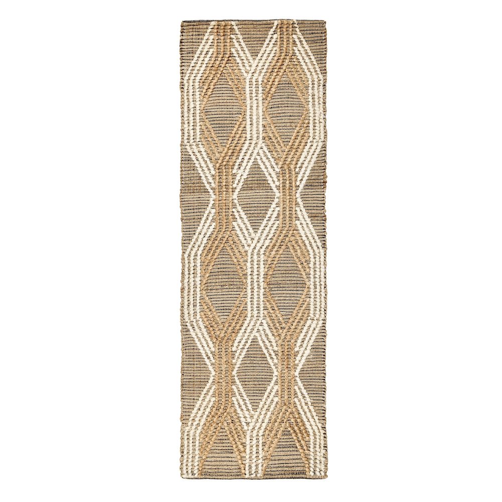 Manitou 2.6'x8' Natural  Jute Blend Ivory Hand Woven Accent Rug