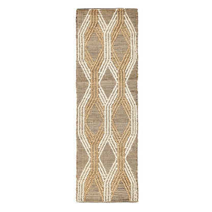 Manitou 2.6'x8' Natural  Jute Blend Ivory Hand Woven Accent Rug