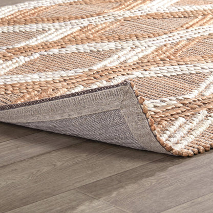 Manitou 2.6'x8' Natural  Jute Blend Ivory Hand Woven Accent Rug