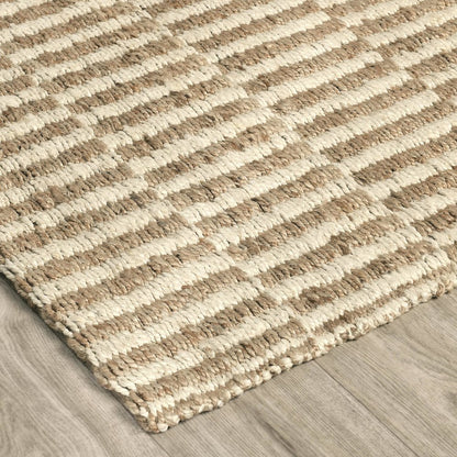 Monterey 5'x8' Jute Handwoven Sustainable Ivory Accent Area Rug
