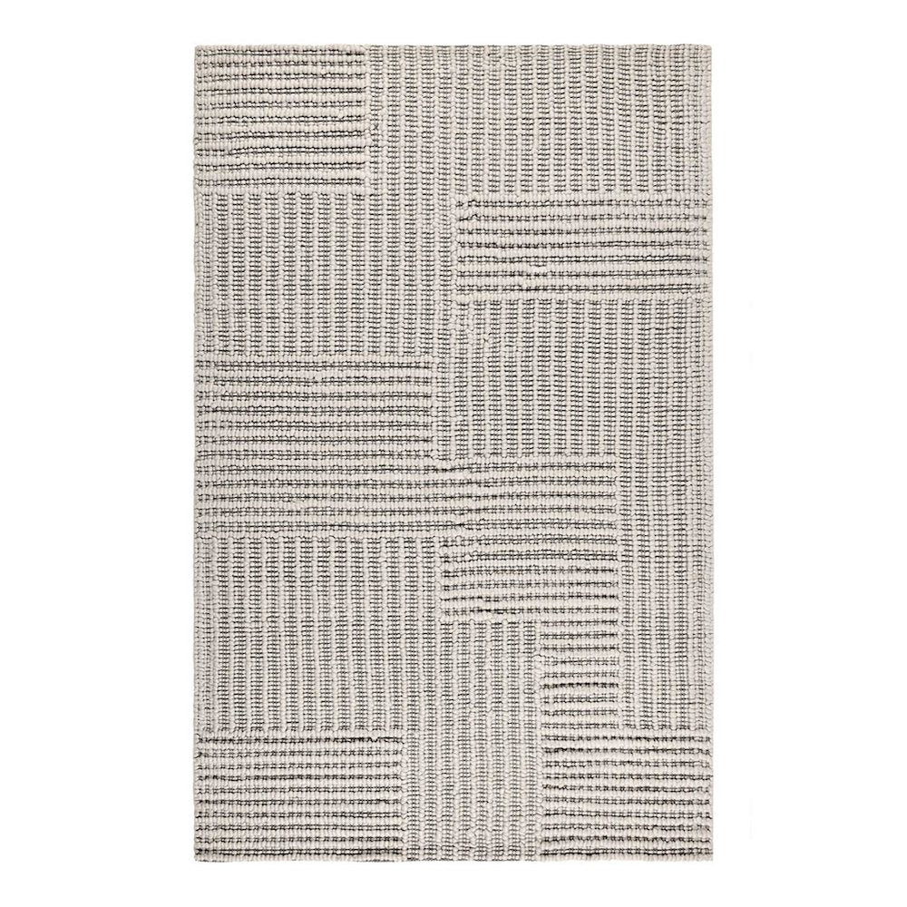 Clayton 5'x8' Recycled Fabric Handwoven Sustainable Gray Accent Area Rug