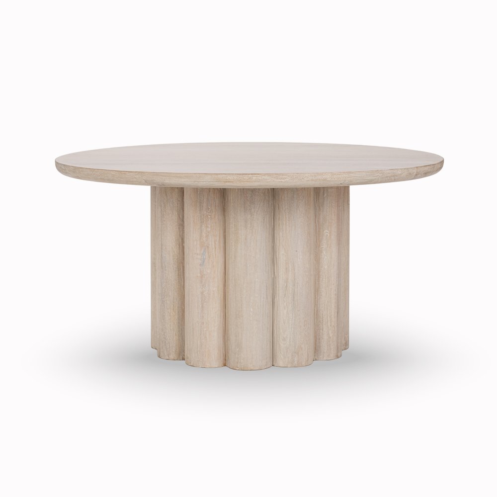 Beau 60" Mango Wood Round Dining Table
