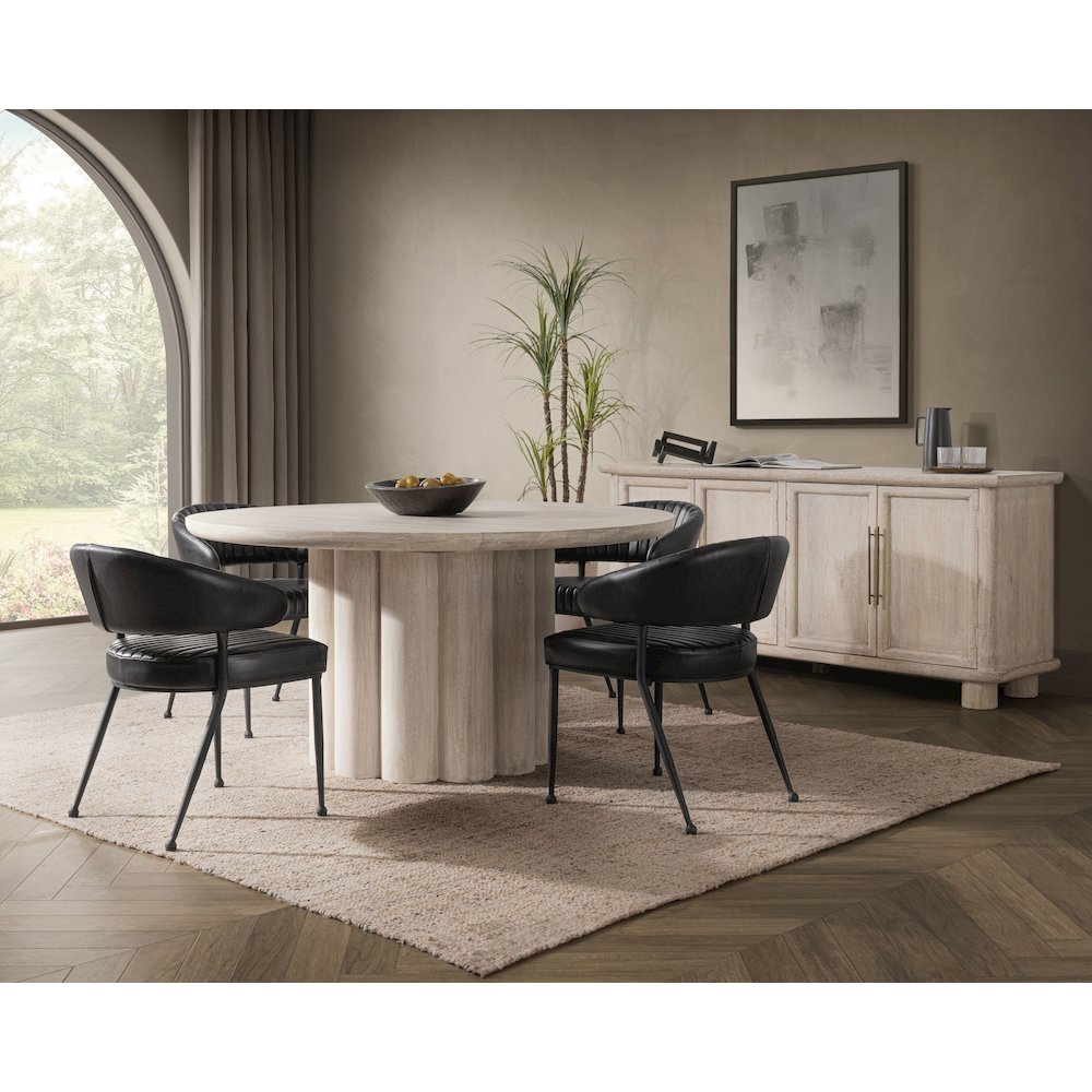 Beau 60" Mango Wood Round Dining Table