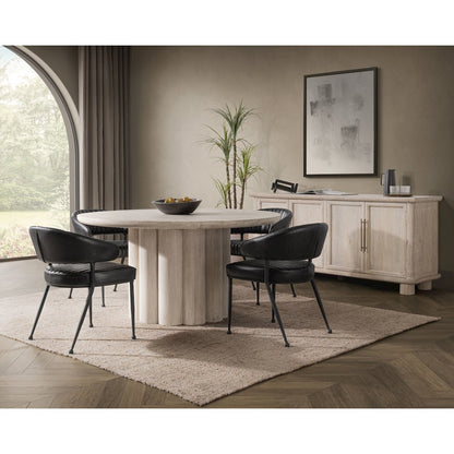 Beau 60" Mango Wood Round Dining Table