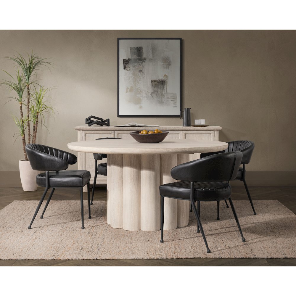 Beau 60" Mango Wood Round Dining Table