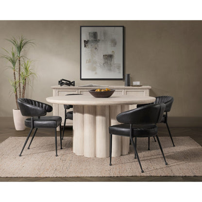 Beau 60" Mango Wood Round Dining Table
