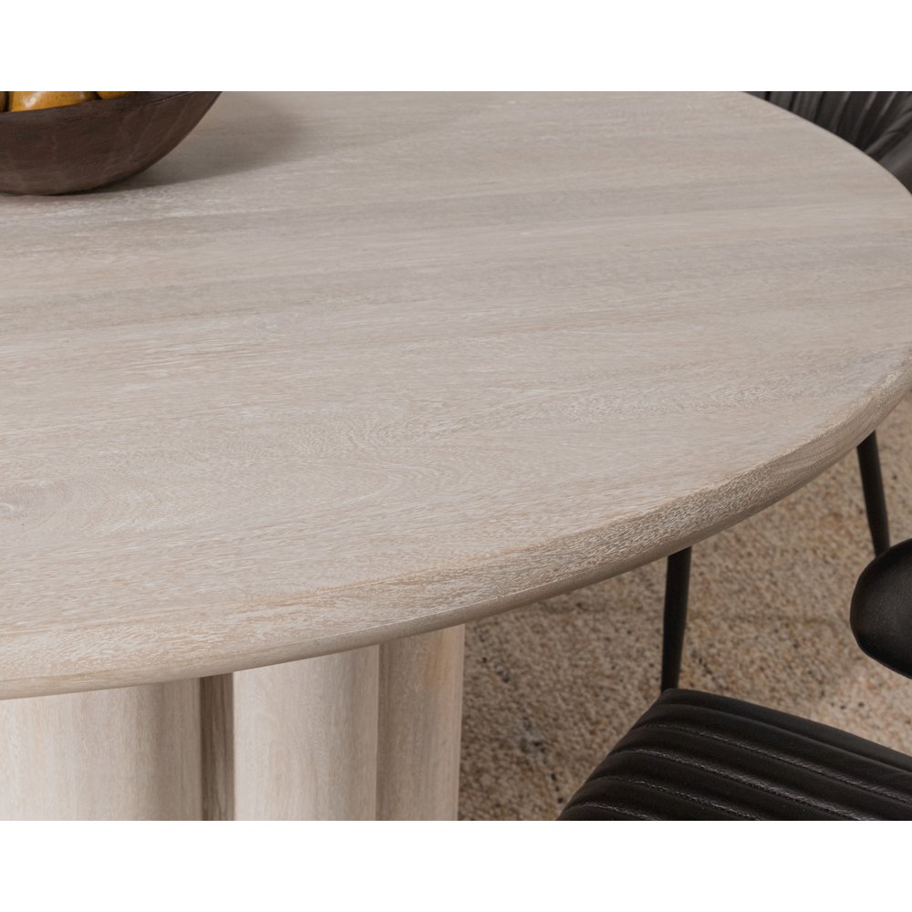 Beau 60" Mango Wood Round Dining Table