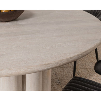 Beau 60" Mango Wood Round Dining Table