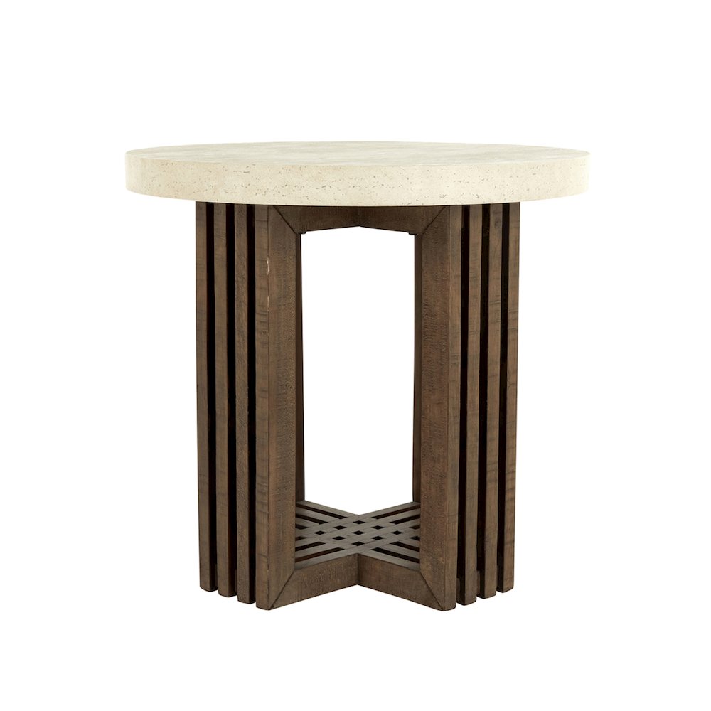 Aspen Wood Round End Table