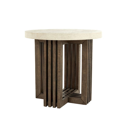 Aspen Wood Round End Table