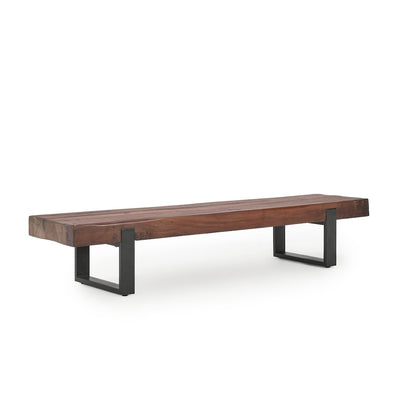Duarte 74" Accent Bench Rustic Brown