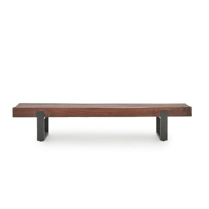 Duarte 74" Accent Bench Rustic Brown