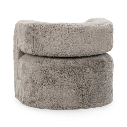 Teddy Plush Fabric Cushioned Accent Chair