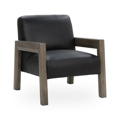 Aliza Top-Grain Leather Accent Chair