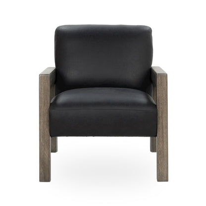 Aliza Top-Grain Leather Accent Chair