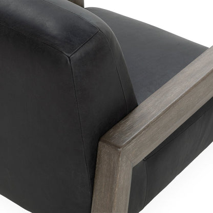 Aliza Top-Grain Leather Accent Chair