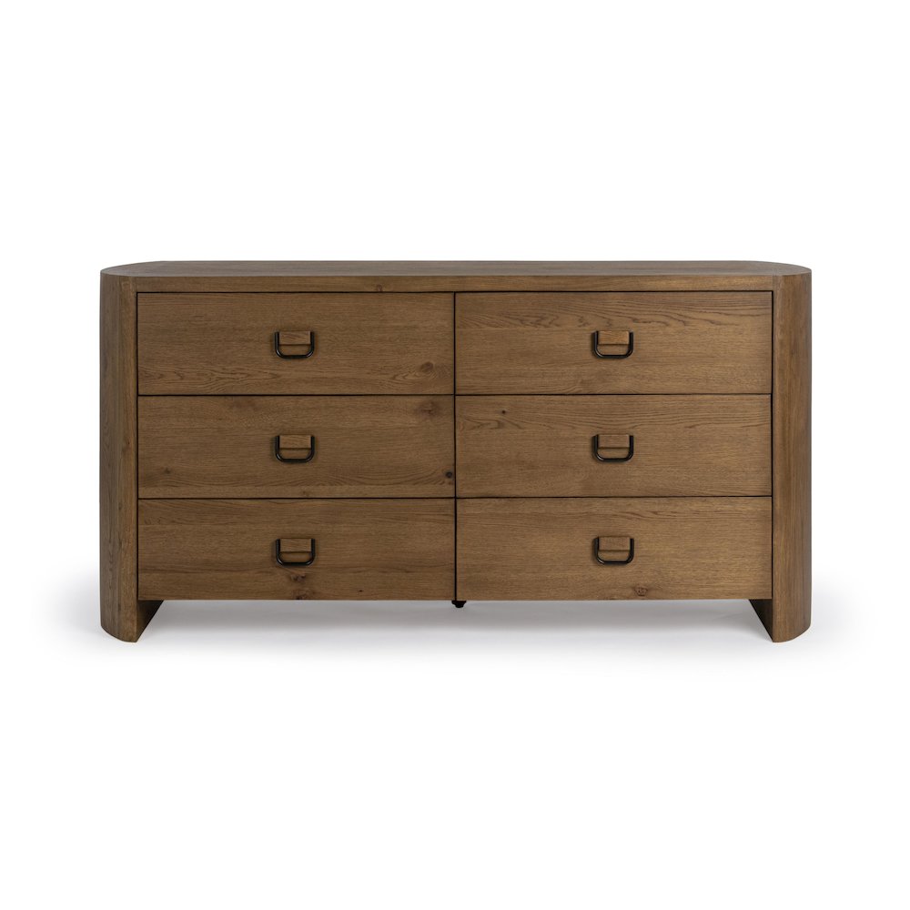 Kyrie 6-Drawer Oak Veneer Dresser