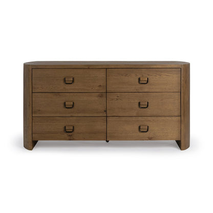 Kyrie 6-Drawer Oak Veneer Dresser