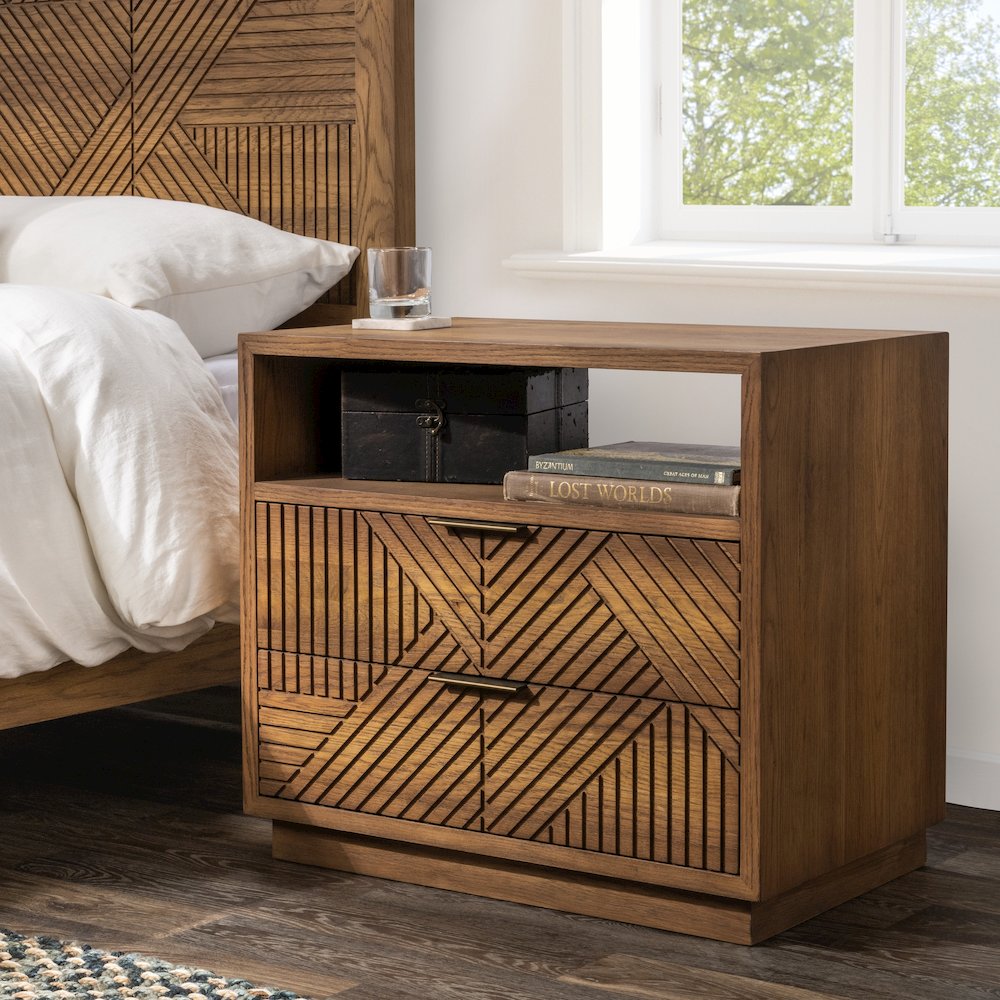 Santa Clara 2-Drawer Wood Night Stand