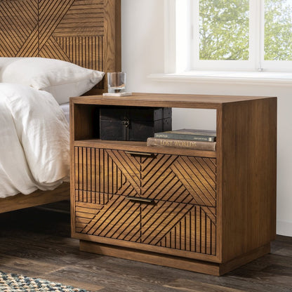 Santa Clara 2-Drawer Wood Night Stand