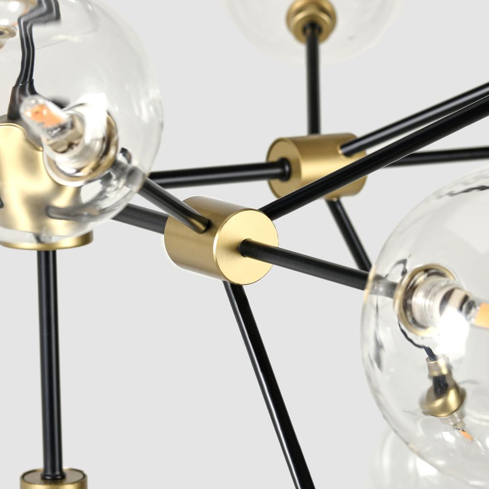 Timothy 20-Light Iron and Glass Chandelier by Kosas Home