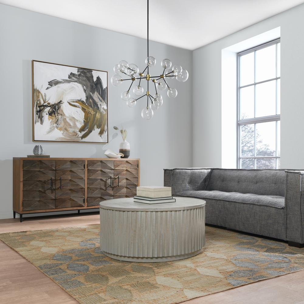 Timothy 20-Light Iron and Glass Chandelier by Kosas Home