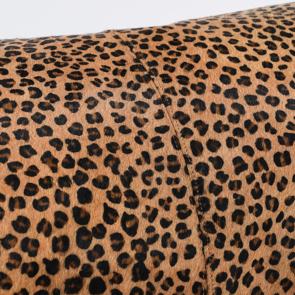 Leopard 100% Cow Hide 14"x 26" Throw Pillow in Animal Print by Kosas Home