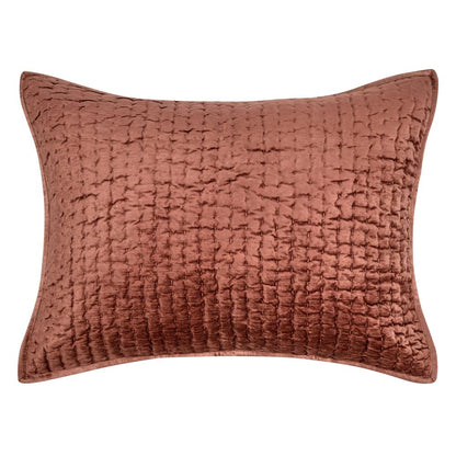 Dimitry 100% Rayon Velvet  Terra Cotta Standard Sham by Kosas Home