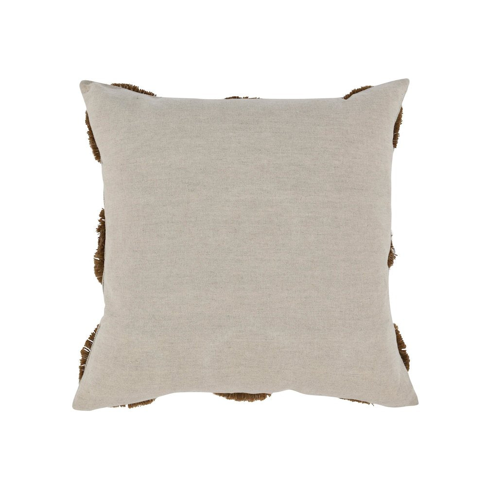 Halston 22" Cotton Linen Blend Throw Pillow , Natural