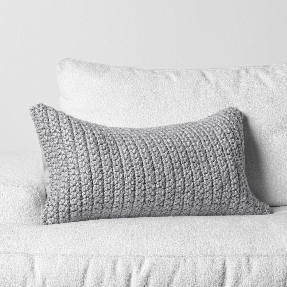 PrismPerformance Outdoor Throw Pillow, Light Gray