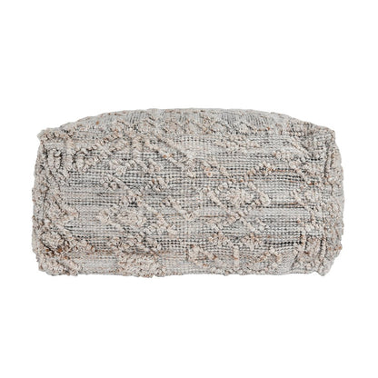 Performance Tundra Gray Multi Pouf 24x24x12