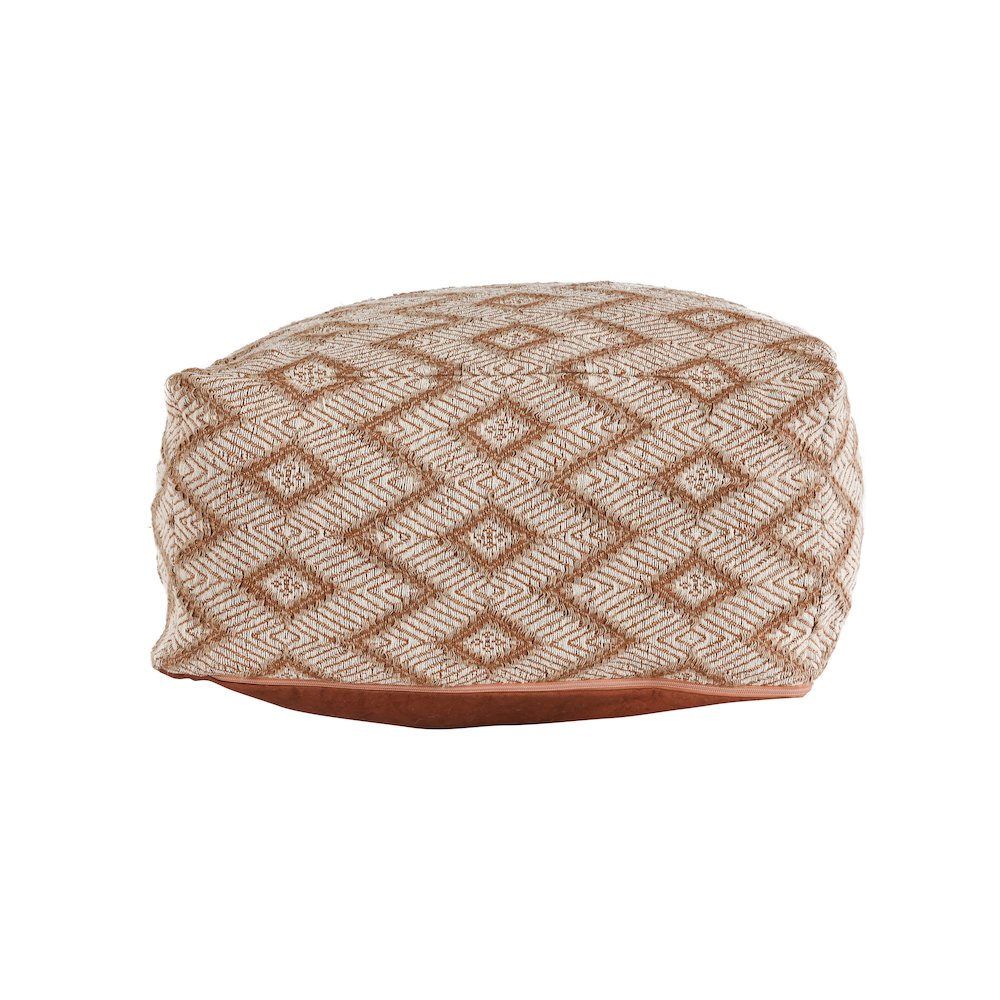 Volt Terra Cotta/Ivory Pouf 24x24x12