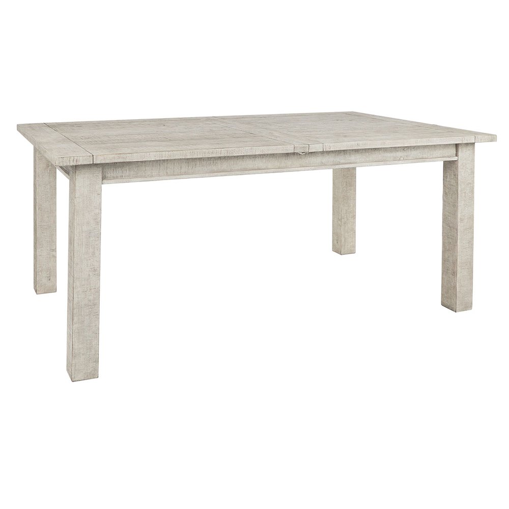 Driftwood 71-94" Ext Dining Table Distressed Ivory