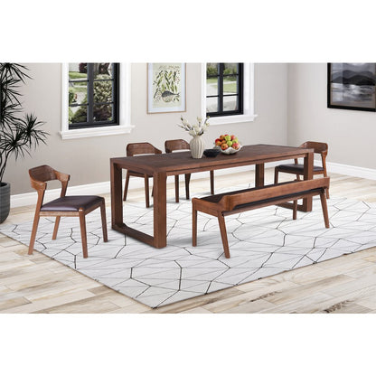 Rasmus 6pc Dining Set - Chestnut Wire-Brush Finish