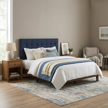 Upholstered Fabric Queen Headboard with Soft Padding and Sturdy Frame