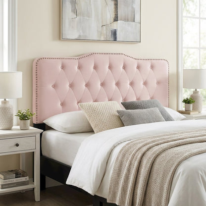Tufted Velvet Full/Queen Headboard with Plush Upholstery and Sturdy Frame