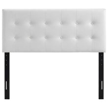 Vinyl-Upholstered King Headboard Only with Padded Panel, Stand-Alone, White