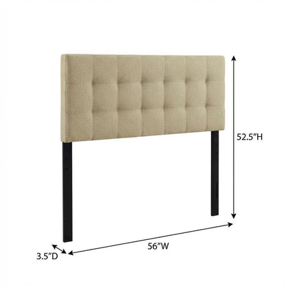 Upholstered Fabric Full Headboard with Padded Design for Comfortable Support
