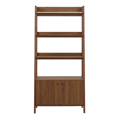 Wooden Bookshelf in Natural Finish with Open Storage Design