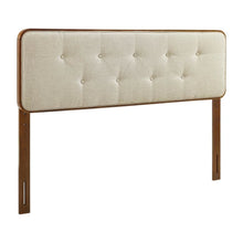 Tufted Fabric King Headboard with Wood Frame and Elegant Design