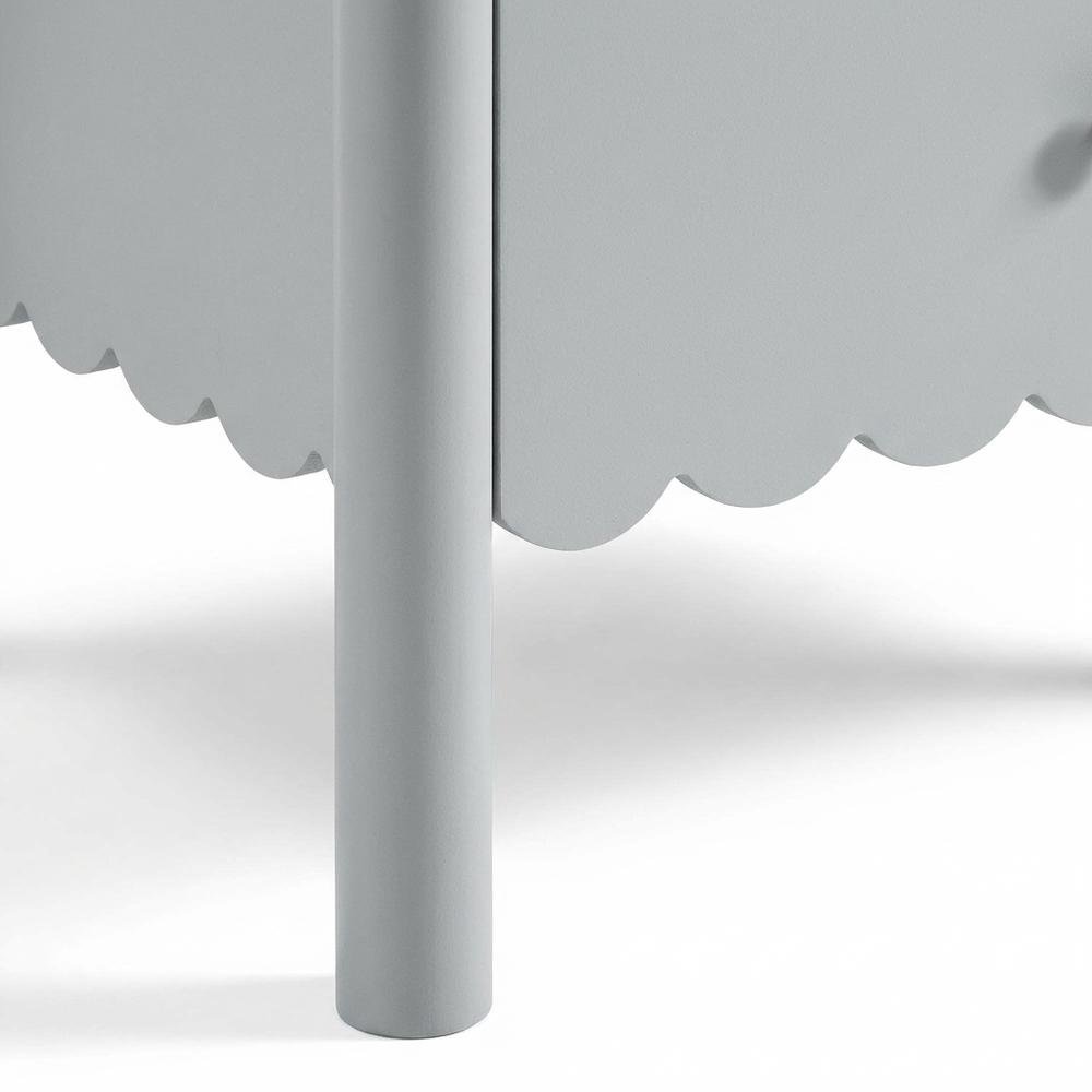 Nightstand with Two Drawers in Elegant Finish for Bedroom Storage