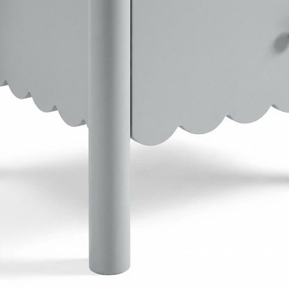 Nightstand with Two Drawers in Elegant Finish for Bedroom Storage