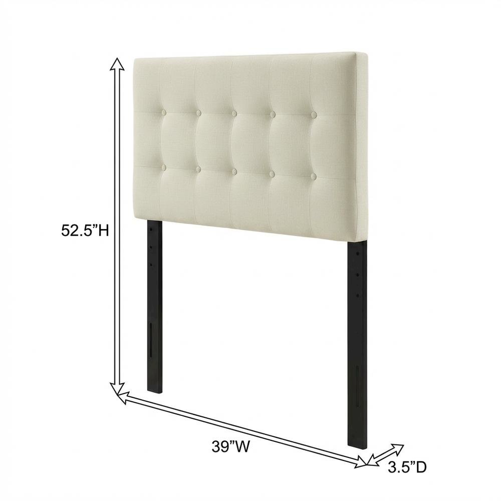 Upholstered Twin Headboard with Soft Fabric and Elegant Design for Bedroom