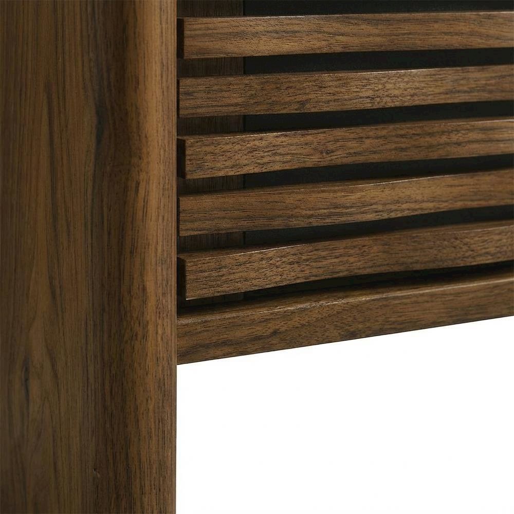 Brown Wave Shoe Cabinet, Enclosed Wood Storage, Modern Entryway Design