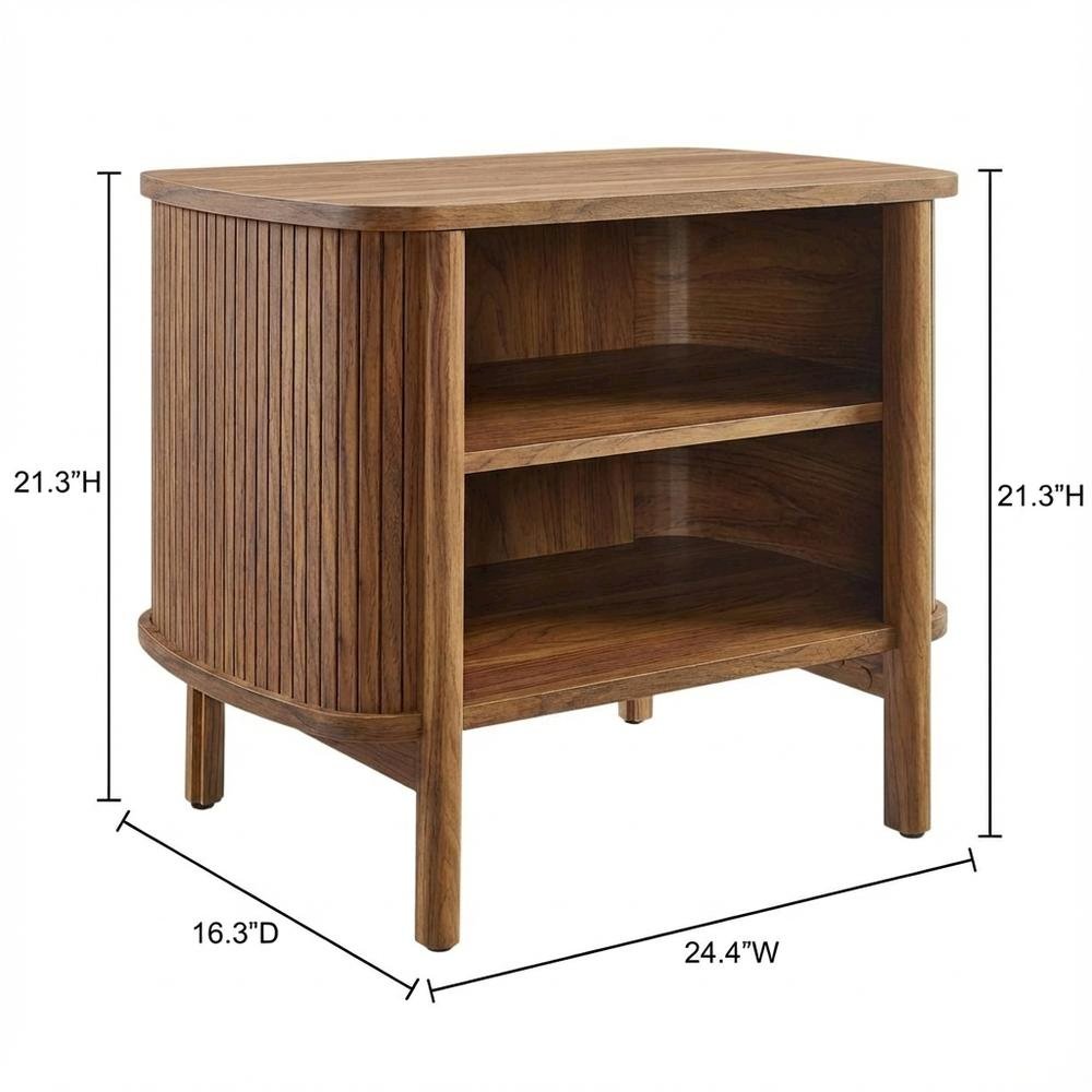 Open Nightstand in Modern Design with Sleek Profile and Sturdy Construction